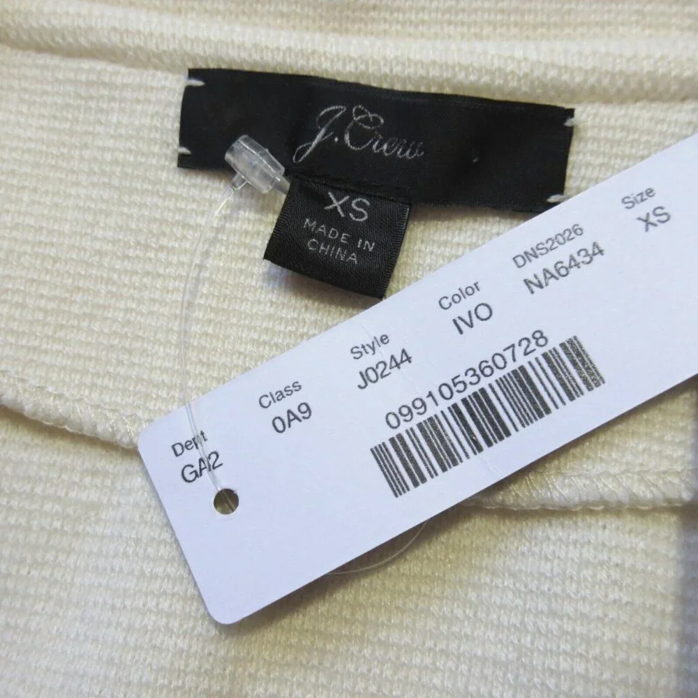 NWT J.Crew Sophie in Ivory Open-Front Sweater Blazer Cardigan XS $148